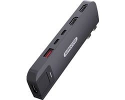 Sitecom - Multiport hub - 6 in 2 - Macbook - (Space) Black - Macbook Pro - 100W - 10 Gbps - 4K 60Hz