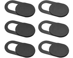 [6 stuks] Webcam Cover Slide – Ultra Dun Camera Cover Privacy Bescherming – Laptop, Smartphone, Tablet, MacBook, iPad, iPhone, PC – Zwart – ANMI