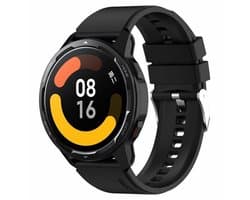 By Qubix - Geschikt voor Garmin bandje - Geschikt voor Garmin Venu 4 - 45mm - Siliconen sportband - Zwart - Smartwatch bandje 22mm