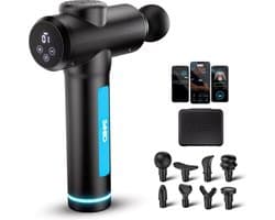 Sanbo Massage Gun Professioneel Gen 4 - 30 Intensiteitsstanden en 8 opzetstukken - Massage Apparaat - Massageapparaat Massagegun - Massage Pistool - Hyrox - Crossfit - Zwart