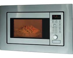 Inbouw magnetron met grill | 20 liter | 8 automatische programma's | Ontdooi functie | Roestvrij staal | 800 watt