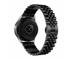 By Qubix - Geschikt voor Garmin bandje - Geschikt voor Garmin Venu 4 - 45mm - Stalen band - Zwart - Smartwatch bandje 22mm