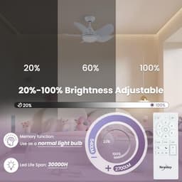 Plafondventilator met Licht en Stille Afstandsbediening - Ideaal voor Elke Ruimte — thumbnail 4