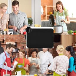 Candala Vuurvaste mat, 60 x 40 cm, mat voor friteuse, vuurvaste onderkant, voor koffiezetapparaat, brandbeveiliging, werkbladbescherming, antislip en waterdicht — thumbnail 1