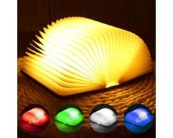 Opvouwbare Led-Boekenlamp met 6 Kleurmodi - Sfeervolle Nachtlamp voor Kinderen en Volwassenen