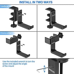 Verstelbare Gaming Hoofdtelefoonhouder - Universele Aluminium Standaard voor Hoofdtelefoons — thumbnail 2