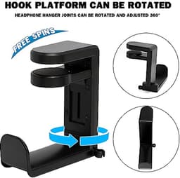 Premium Verstelbare Hoofdtelefoon Stand - Hoofdtelefoon Houder met Kabel Organizer voor Gaming en PC — thumbnail 3