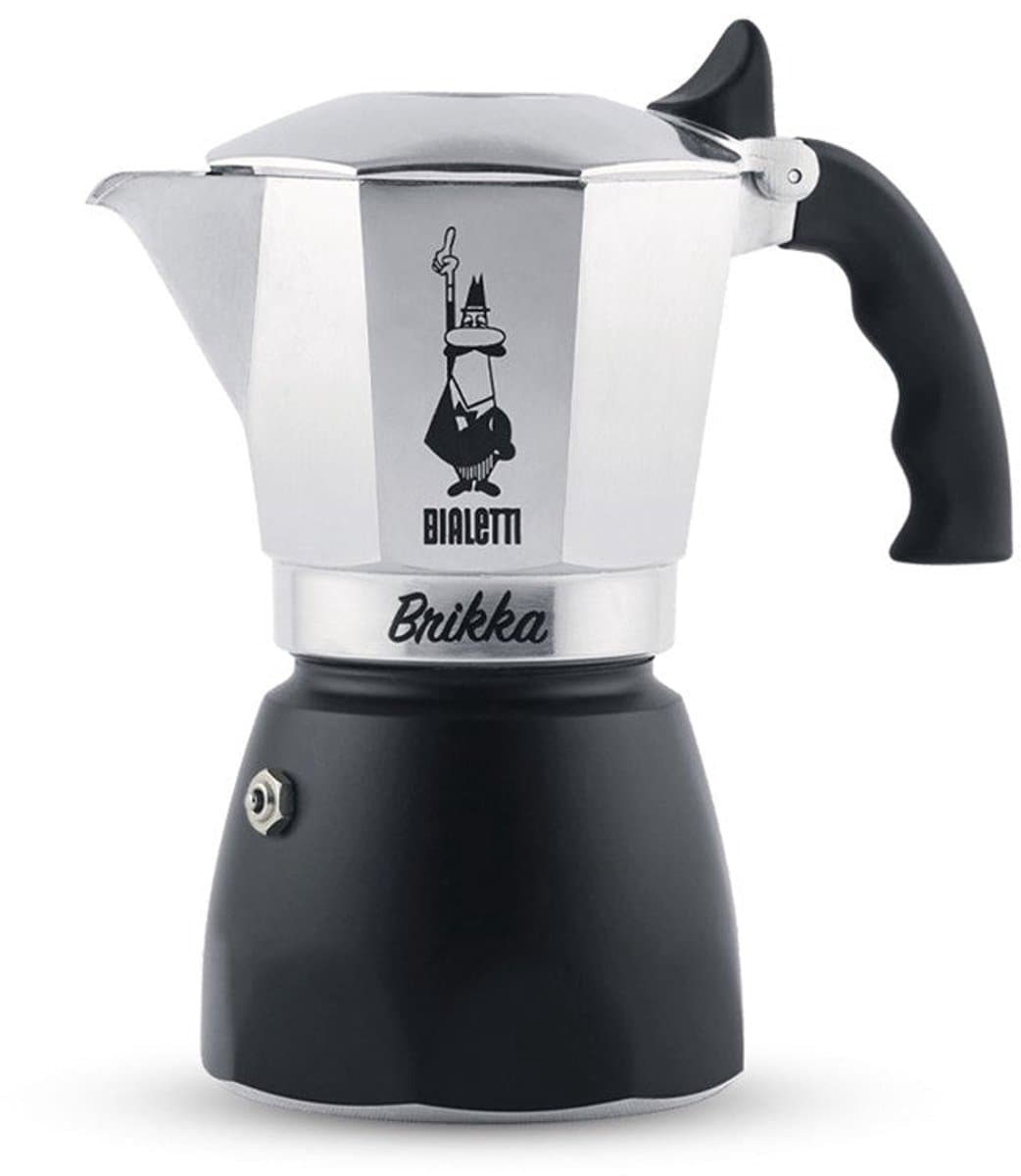 Bialetti Brikka Revolution 4 Kops – Espressopot met Crema – Aluminium Mokapot – Authentieke Italiaanse Koffie — afbeelding 1