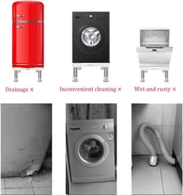 Lexium Wasmachine Verhoger - Wasmachine Sokkel - Wasmachine opbouwmeubel - Wasmachine Kast - Wasmachine Ombouw - Wasmachine Meubel — thumbnail 5