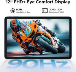 DOOGEE T36 Tablet met toetsenbord 12"+ 90Hz Android 15 32 ​​GB RAM + 256 GB ROM 8800 mAh batterij Twee simkaart BT 5.0 FaceID,Blauw — thumbnail 5
