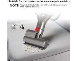 Geschikt voor Dyson V7 V8 V10 V11 V15 Vervangende Onderdelen, Mini Power Tool Motorkopborstel, Matrasborstel voor Bedden, Banken, Auto's, Tapijten en Gordijnen (Harde Nylon Borstel)