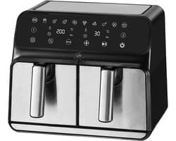 Royal Swiss® Dubbele Airfryer Heteluchtfriteuse 8L – 1700W – 8 Programma’s – Touchscreen – Gezond Koken met 80% Minder Vet