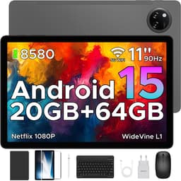 DOOGEE TAB A9+ VIP - Tablet - 20GB RAM +64GB ROM /2TB TF - 11 Inth + 90Hz IPS - Android 15 - 8580 mAh - Unisoc T7200 - 5Gz WiFi - Dubbele luidsprekers - Muis/toetsenbord/hoesje/geharde film - Grijs — thumbnail 1