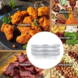 Airfryer Rek - 3 Stuks Roestvrij Stalen Accessoires voor Gezond Koken — thumbnail 2