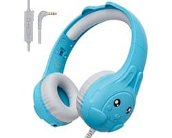 Koptelefoon kinderen met draad - Kinderkoptelefoon - Bedrade hoofdtelefoon - Veilig volume - School - Tablet - Laptop - Reizen - Muziek luisteren