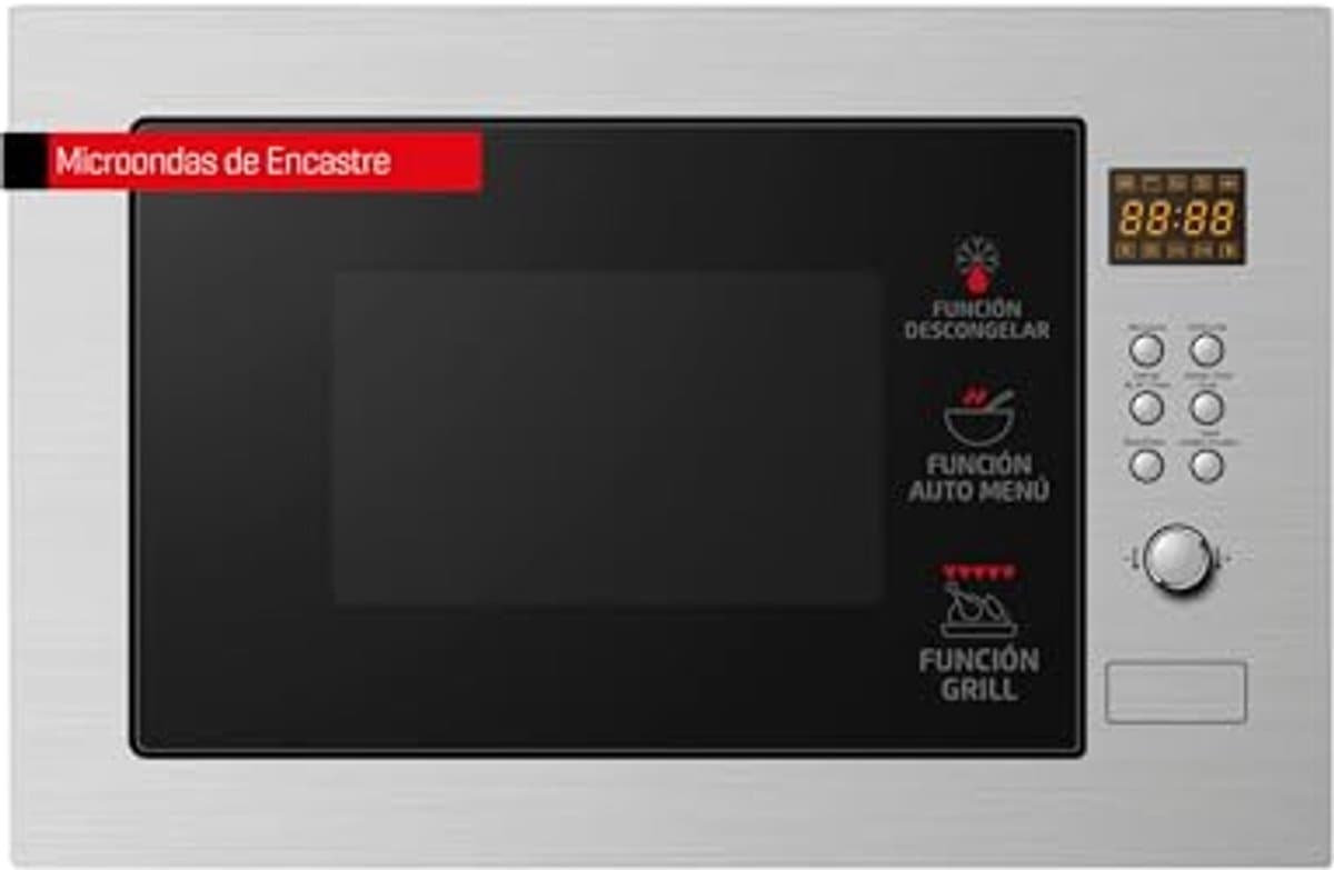 Magnetron 25 liter RVS 900W met Automenu en Grillfunctie — afbeelding 1
