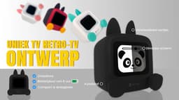 Wedjis Retro Mili-TV – Digitale Klok & Bluetooth Speaker – Smart display – Kunststof – Dimbaar scherm – Gadgets mannen – Zwart — thumbnail 4