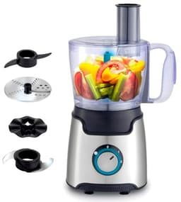 Multifunctionele keukenmachine 1,25L - 750W met 7 functies – handmatig snijden, hakken, raspen, kneden en meer — thumbnail 5