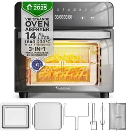 TurboTronic AFO14 Airfryer XXL en Vrijstaande Oven - Insclusief Draaispit - Mini Oven - Zwart — thumbnail 1