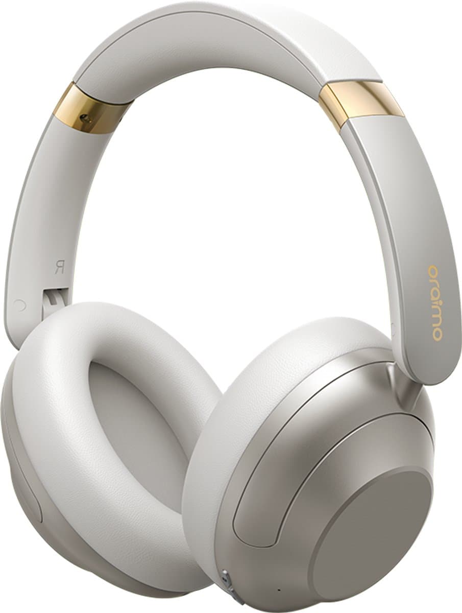 oraimo BoomPop Pro – Draadloze hoofdtelefoon met 60 uur speeltijd, HavyBass™, snellaadfunctie en dubbele connectie – Champagne Gold — afbeelding 1