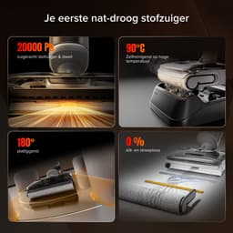 Roborock F25 GT-Vloerreiniger-Nat Droog Stofzuiger-draadloos-Elektrische dweil-20000 Pa-180° platliggend-90 °C Hoge temperatuur Sneldrogend-Zelfreiniging-Anti-Klits Rol voor Huisdierhaar-Randreiniging — thumbnail 5