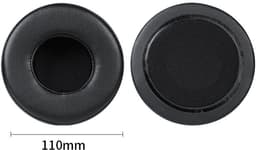 Universele ronde stereokoptelefoonhoes, schuimhoes, oorkappen, vervangingsaccessoires voor hoofdtelefoons-zwart 110mm — thumbnail 1