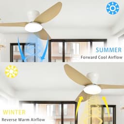 Large Ceiling Light with Fan Living Room Dimmable Remote LED Ceiling Light With Fan Reversible Silent DC Lamp With Ceiling Fan Slim Modern for Bedroom, Living Room — thumbnail 1