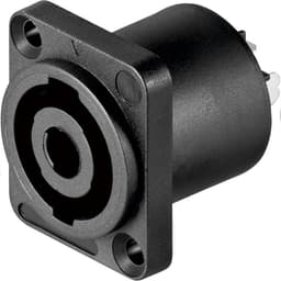 Goobay PA Luidspreker Chassis - Speakon Connector (v) - met soldeercontacten - 4-polig - Zwart — thumbnail 1