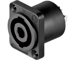 Goobay PA Luidspreker Chassis - Speakon Connector (v) - met soldeercontacten - 4-polig - Zwart