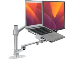 Alberenz® laptop monitor arm zilver - Monitor beugel - Ergonomisch ontwerp - Monitor standaard - Laptop Standaard - Monitorarm - Monitorbeugel