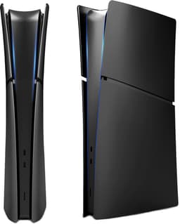 Playstation 5 Slim Faceplates Digital Edition (niet geschikt voor standaard PS5 & PS5 Pro) - Inclusief Mid Skin - Accessoires - Faceplate - Cover - Plate - Skin - Zwart — thumbnail 1