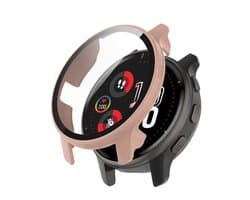 Stravo Screen protector case voor Garmin Venu 2S - Full Cover Hard Case / Beschermend Hoesje - Roze - Garmin screenprotectors