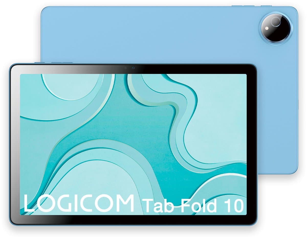 Logicom - Tablet Fold 10 - 128GB - 10 Inch - 6GB RAM - Octa Core - Wifi - Android 15 + Beschermhoes - Blauw — afbeelding 1