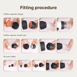 Capsule Koffiezetter - Draadloze Espresso Machine - 15 Bar Druk & 7500mAh - Automatisch 92°C Verwarming - Compact en Portable - Voor Reizen en Kamperen — thumbnail 4