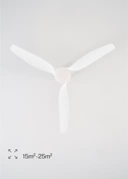 WIND CALM LINE - Plafondventilator 40W silent Ø132 cm 100% hout - Wit - Met licht - Verticale lijnen - WIFI + afstandsbediening - WIND CALM LINE — thumbnail 5