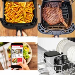 Tefal Easy Fry & Grill EY8014 XXL 6,5L - 2-in-1 Heteluchtfriteuse met Uitneembare Verdeler - Blauw Airfryer met 8 Automatische Kookprogramma's - Beste Grote Airfryer van Tefal - Digitaal Display - Extreem stil - Koken Zonder Olie - Anti Aanbaklaag — thumbnail 9