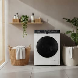 Inventum VWM9010W wasmachine 9 kg 1400 toeren energieklasse A-40% SteamClean stil functie wit zwart — thumbnail 3