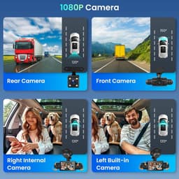 Dashcam voor auto voor en achter – Dual dashcam – Voor- en achtercamera – Autocamera – Full HD dashcam – Dashcam met nachtzicht – Dashcam met bewegingssensor – Groothoeklens – Parkeermodus – Loop recording – Dashcam met SD-kaart — thumbnail 4
