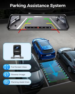 Dashcam voor auto voor en achter – Dual dashcam – Voor- en achtercamera – Autocamera – Full HD dashcam – Dashcam met nachtzicht – Dashcam met bewegingssensor – Groothoeklens – Parkeermodus – Loop recording – Dashcam met SD-kaart — thumbnail 3