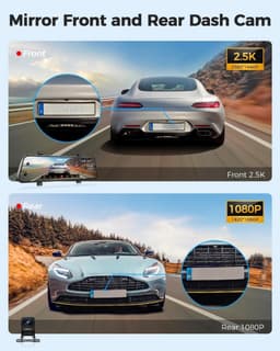 Dashcam voor auto voor en achter – Dual dashcam – Voor- en achtercamera – Autocamera – Full HD dashcam – Dashcam met nachtzicht – Dashcam met bewegingssensor – Groothoeklens – Parkeermodus – Loop recording – Dashcam met SD-kaart — thumbnail 5