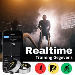 Royal Empire Smart Ring – Slimme Ring voor Heren & Dames – Inclusief Oplaaddoosje – Slaapmonitoring, Hartslag, Bloeddruk & SpO2 – IP68 Waterdicht – Nederlandse App – Zilver – Maat 11 — thumbnail 4