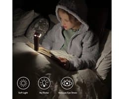 Oplaadbare LED Leeslamp met Clip-on voor Nachtlezen - 3 Oogbeschermende Modi