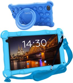 AngelTech Kindertablet Slim – 3+4GB RAM - 32+64GB – 100%Kidsproof - Vanaf 3 Jaar – 7 Inch - Ouderlijk Toezicht – Blauw — thumbnail 1