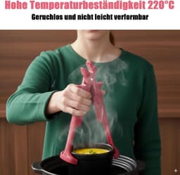 Airfryer-tang, 2-in-1 siliconen tang voor heteluchtfriteuse, verwarmingsplaatgripper met antislipgreep, ideaal voor hete kommen, borden en pannen — thumbnail 7
