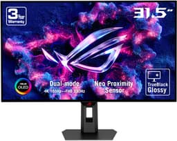 ASUS ROG Strix OLED XG32UCWG - 4K UHD WOLED Gaming Monitor - 165Hz - USB-C 15W Power Delivery - 0.03ms - 31.5 Inch — thumbnail 1