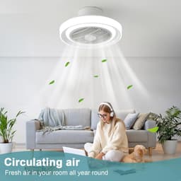 40cm RGB Plafondventilator met Afstandsbediening en App - Dimbaar & Omkeerbaar — thumbnail 1
