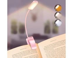 Flexibele 9 LED Clip op Boek Licht met Oogbescherming - 3 Kleuren & Traploos Dimmen