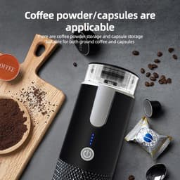 Draagbare elektrische espressomachine voor onderweg - Mini koffiezetapparaat voor camping, reizen en kantoor — thumbnail 3