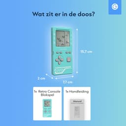Silvergear Retro Spelcomputer Blokkenspel 26 Spelletjes - Speelgoed Voor in de Auto - Mini Arcade Game Console voor Kinderen - Puzzel Speelgoed - Reisspelletjes Voor Kinderen - Cadeau voor Jongens en Meisjes - Vakantie - 6, 7, 8, 9, 10+ Jaar - Paars — thumbnail 2