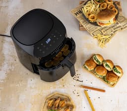 Airfryer XXL – 6,5 Liter – 1800 W – Touchscreen – 40–200°C – Automatische Programma’s – Uitneembare Mand – Zwart — thumbnail 7